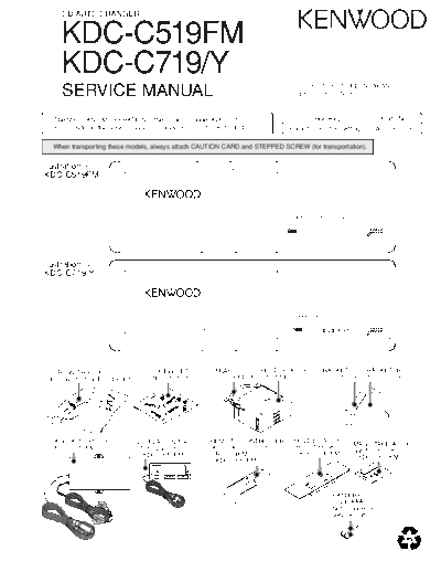 Kenwood B51-7993-00  Kenwood CD Auto Changer Car CD Auto Changer Car Kenwood KDC-C519FM & KDC-C719Y B51-7993-00.pdf