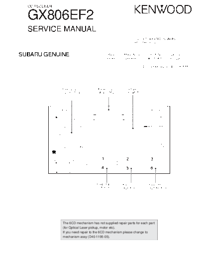 Kenwood GX806EF2  Kenwood CD Receiver Car CD Receiver Car Kenwood GX806EF2 GX806EF2.pdf