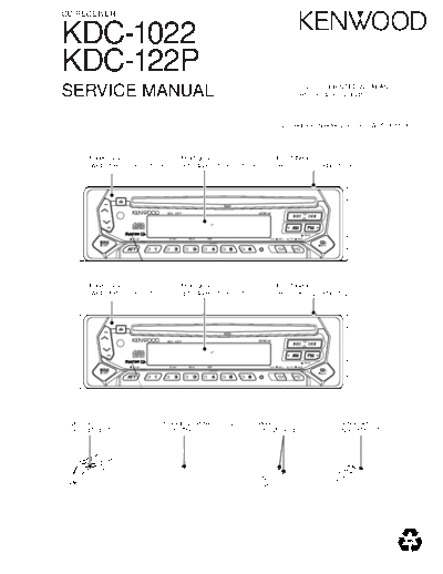 Kenwood B53-0074-00  Kenwood CD Receiver Car CD Receiver Car Kenwood KDC-1022 & KDC-122P B53-0074-00.pdf