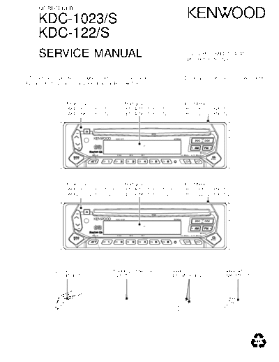 Kenwood B53-0005-00(TXT)  Kenwood CD Receiver Car CD Receiver Car Kenwood KDC-1023S & KDC-122S B53-0005-00(TXT).pdf