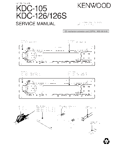 Kenwood B53-0102-00  Kenwood CD Receiver Car CD Receiver Car Kenwood KDC-105 & KDC-126 B53-0102-00.pdf
