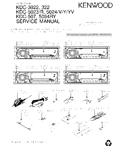 Kenwood B53-0024-00  Kenwood CD Receiver Car CD Receiver Car Kenwood KDC-3022 & KDC-5023R & KDC-507 B53-0024-00.pdf