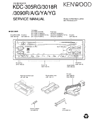 Kenwood KDC-305RG & 3018R & 3090R  Kenwood CD Receiver Car CD Receiver Car Kenwood KDC-305RG & 3018R & 3090R KDC-305RG & 3018R & 3090R.pdf