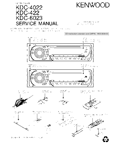 Kenwood B53-0023-00(TXT)  Kenwood CD Receiver Car CD Receiver Car Kenwood KDC-4022 & KDC-422 & KDC-6023 B53-0023-00(TXT).pdf