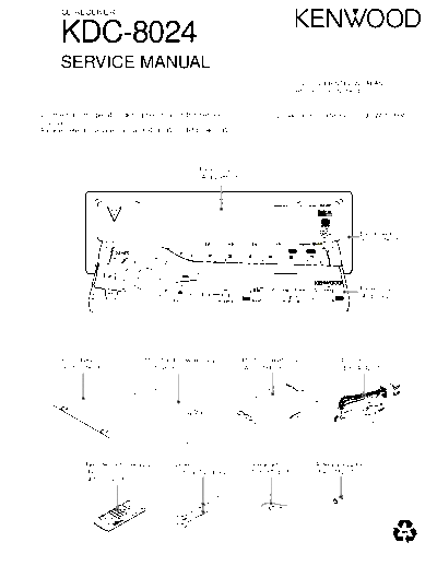 Kenwood B53-0033-00  Kenwood CD Receiver Car CD Receiver Car Kenwood KDC-8024 B53-0033-00.pdf