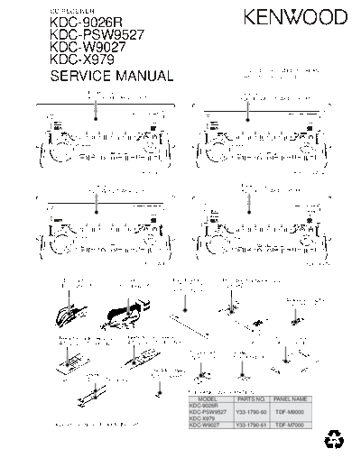 Kenwood B53-0132-00  Kenwood CD Receiver Car CD Receiver Car Kenwood KDC-9026R & KDC-PSW9527 & KDC-W9027 B53-0132-00.pdf