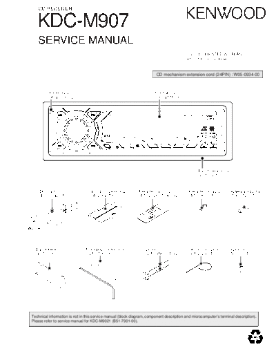 Kenwood B53-0147-00-TXT  Kenwood CD Receiver Car CD Receiver Car Kenwood KDC-M907 B53-0147-00-TXT.pdf