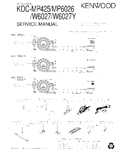 Kenwood B53-0116-00  Kenwood CD Receiver Car CD Receiver Car Kenwood KDC-MP425 & MP6026 & W6027 B53-0116-00.pdf
