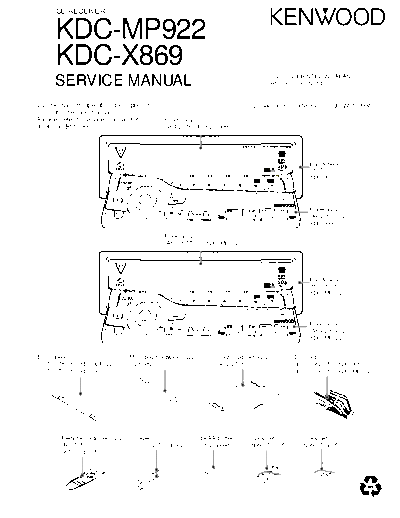 Kenwood B53-0032-00-TXT  Kenwood CD Receiver Car CD Receiver Car Kenwood KDC-MP922 & KDC-X869 B53-0032-00-TXT.pdf
