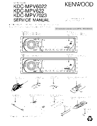 Kenwood B53-0025-00(TXT)  Kenwood CD Receiver Car CD Receiver Car Kenwood KDC-MPV6022 & KDC-MPV622 & KDC-MPV7023 B53-0025-00(TXT).pdf