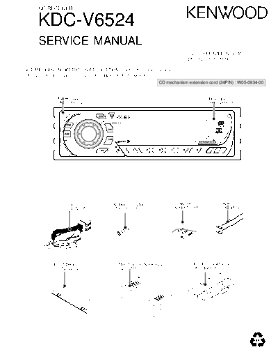 Kenwood B53-0027-00(TXT)  Kenwood CD Receiver Car CD Receiver Car Kenwood KDC-V6524 B53-0027-00(TXT).pdf