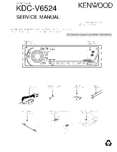 Kenwood B53-0027-00  Kenwood CD Receiver Car CD Receiver Car Kenwood KDC-V6524 B53-0027-00.pdf