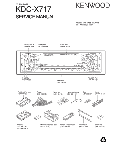 Kenwood KDC-X717  Kenwood CD Receiver Car CD Receiver Car Kenwood KDC-X717 KDC-X717.pdf