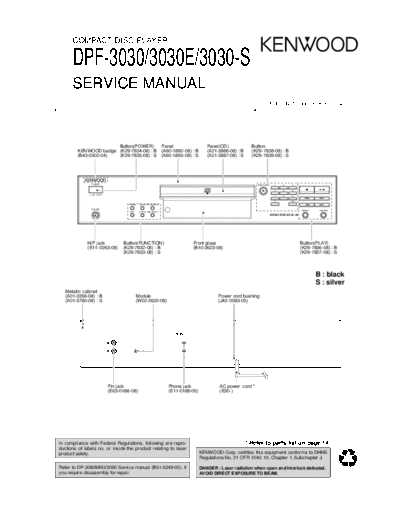 Kenwood DPF-3030 & 3030E & 3030S  Kenwood Compact Disc Player Compact Disc Player Kenwood DPF-3030 & 3030E & 3030S DPF-3030 & 3030E & 3030S.pdf