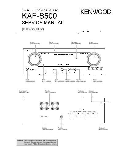 Kenwood KAF-S500  Kenwood Digital Surround Amplifier Digital Surround Amplifier Kenwood KAF-S500 KAF-S500.pdf