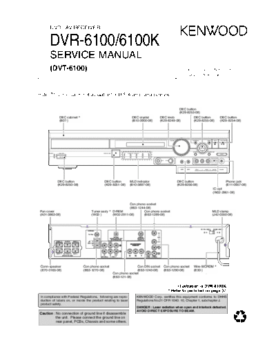 Kenwood DVR-6100 & 6100K  Kenwood DVD AV Receiver DVD AV Receiver Kenwood DVR-6100 & 6100K DVR-6100 & 6100K.pdf