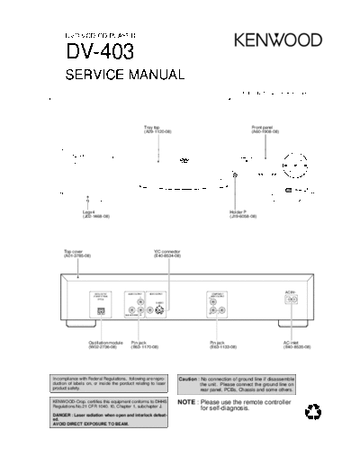 Kenwood DV-403  Kenwood DVD VCD CD Player DVD VCD CD Player Kenwood DV-403 DV-403.pdf