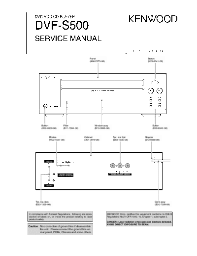 Kenwood DVF-S500  Kenwood DVD VCD CD Player DVD VCD CD Player Kenwood DVF-S500 DVF-S500.pdf