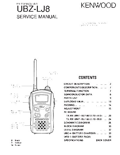 Kenwood B51-8644-00  Kenwood FM Transceiver FM Transceiver Kenwood UBZ-LJ8 B51-8644-00.pdf