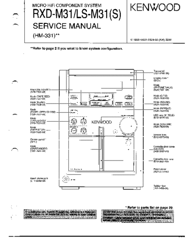 Kenwood RXD-M31  Kenwood Micro HiFi Component System Micro HiFi Component System Kenwood RXD-M31 RXD-M31.PDF
