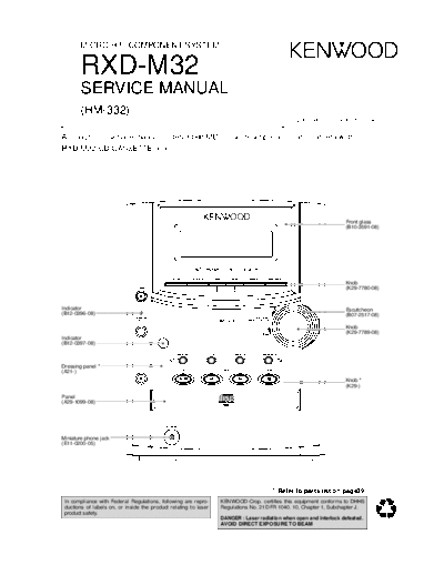 Kenwood RXD-M32  Kenwood Micro HiFi Component System Micro HiFi Component System Kenwood RXD-M32 RXD-M32.pdf