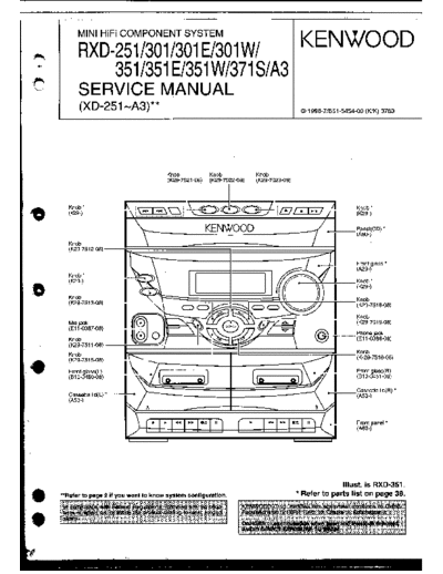 Kenwood RXD-251 & 301 & 351  Kenwood Mini HiFi Component System Mini HiFi Component System Kenwood RXD-251 & 301 & 351 RXD-251 & 301 & 351.PDF