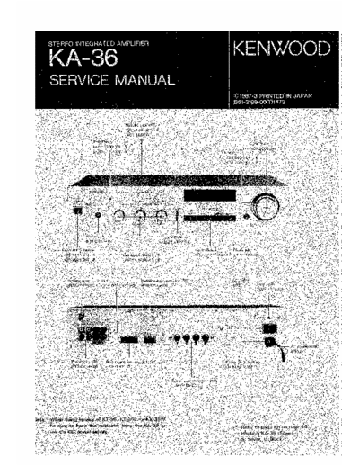 Kenwood KA-36  Kenwood Stereo Integrated Amplifier Stereo Integrated Amplifier Kenwood KA-36 Kenwood KA-36.pdf