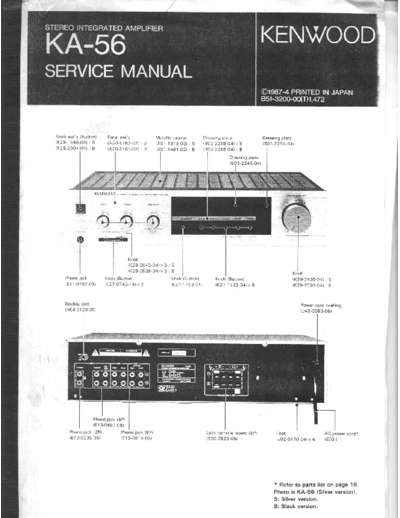 Kenwood KA-56  Kenwood Stereo Integrated Amplifier Stereo Integrated Amplifier Kenwood KA-56 KENWOOD KA-56.pdf