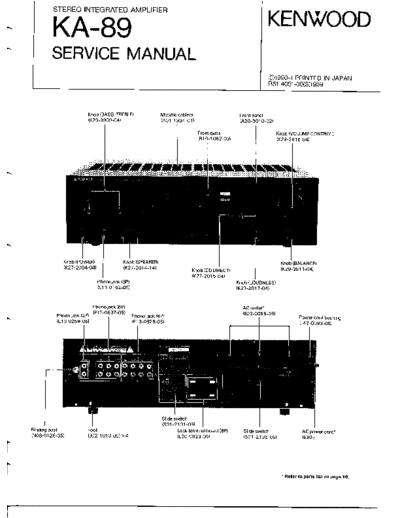 Kenwood KA-89  Kenwood Stereo Integrated Amplifier Stereo Integrated Amplifier Kenwood KA-89 Kenwood_KA-89.pdf