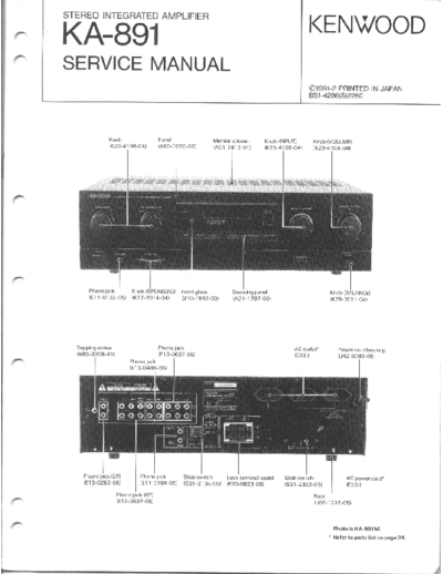 Kenwood mc KA-891  Kenwood Stereo Integrated Amplifier Stereo Integrated Amplifier Kenwood KA-891 kenwood_mc_KA-891.pdf