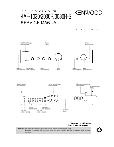 Kenwood KAF-1030 & 3030R & 3030R  Kenwood Stereo Integrated Amplifier Stereo Integrated Amplifier Kenwood KAF-1030 & 3030R & 3030R KAF-1030 & 3030R & 3030R.pdf