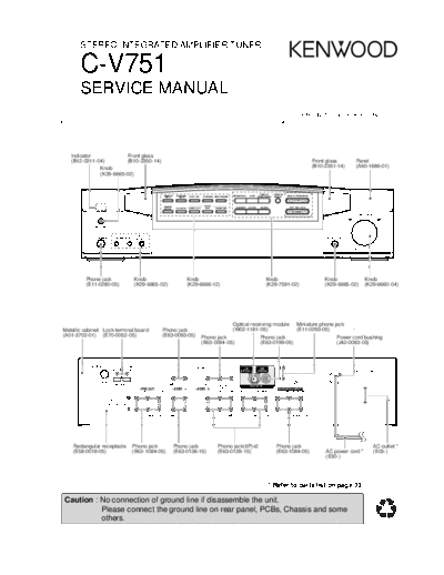 Kenwood C-V751  Kenwood Stereo Integrated Amplifier Tuner Stereo Integrated Amplifier Tuner Kenwood C-V751 Kenwood_C-V751.pdf