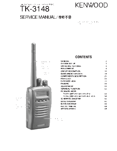 Kenwood B51-8656-00-TXT  Kenwood UHF FM Transceiver UHF FM Transceiver Kenwood TK-3148 B51-8656-00-TXT.pdf