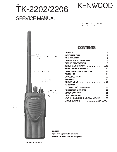 Kenwood B51-8677-00  Kenwood VHF FM Transceiver VHF FM Transceiver Kenwood TK-2202 & 2206 B51-8677-00.pdf