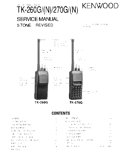 Kenwood B51-8554-10  Kenwood VHF FM Transceiver VHF FM Transceiver Kenwood TK-260G & 270G B51-8554-10.pdf