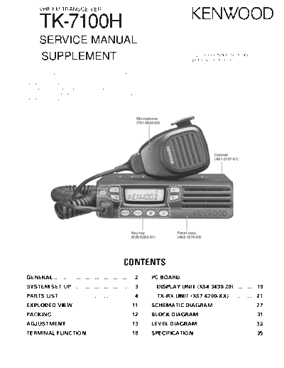 Kenwood TK-7100H(SUP)  Kenwood VHF FM Transceiver VHF FM Transceiver Kenwood TK-7100H TK-7100H(SUP).pdf