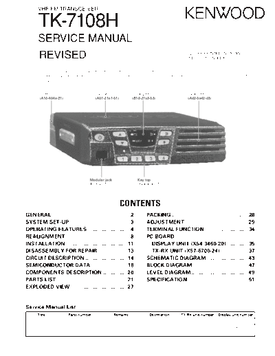 Kenwood TK-7108H(REV)(M)  Kenwood VHF FM Transceiver VHF FM Transceiver Kenwood TK-7108H TK-7108H(REV)(M).pdf