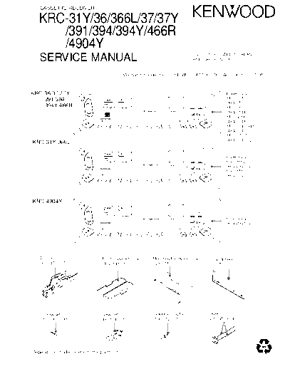 Kenwood KRC-31Y,36,37,366L,391,394,466,4904  Kenwood Car Audio KRC-31Y,36,37,366L,391,394,466,4904.pdf
