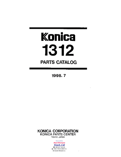 Konica Minolta 1312 parts  Konica Minolta Copiers 1312 1312_parts.pdf