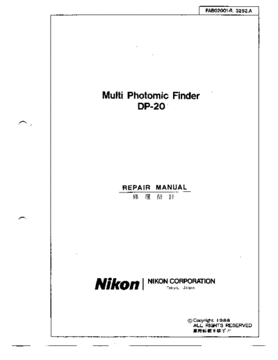Nikon DP20 Repair Manual  Nikon   Nikon DP20 Nikon DP20 Repair Manual.pdf