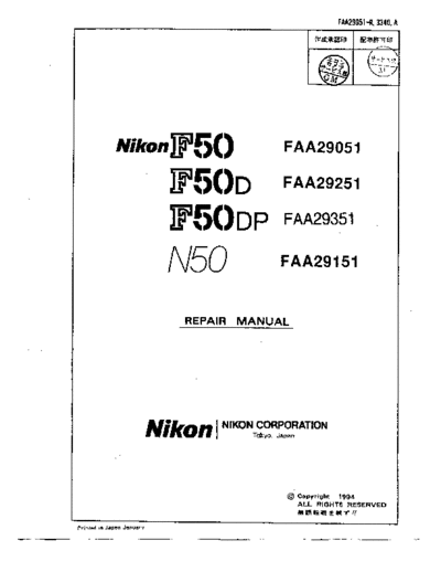 Nikon F50 N50 Manual Repair  Nikon   Nikon F50 & N50 Nikon F50 N50 Manual Repair.pdf