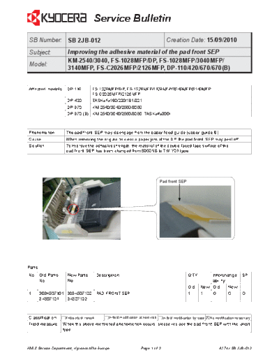 Kyocera 2JB-012  Kyocera Printer _OPTIONS DP-100 2JB-012.pdf