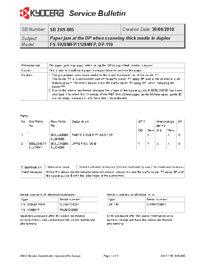 Kyocera 2H9 005  Kyocera Printer _OPTIONS DP-110 2H9 005.pdf