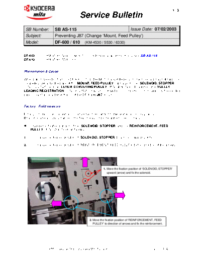 Kyocera AS-115  Kyocera Printer _OPTIONS DF-600 SERVICEBULLETIN AS-115.pdf