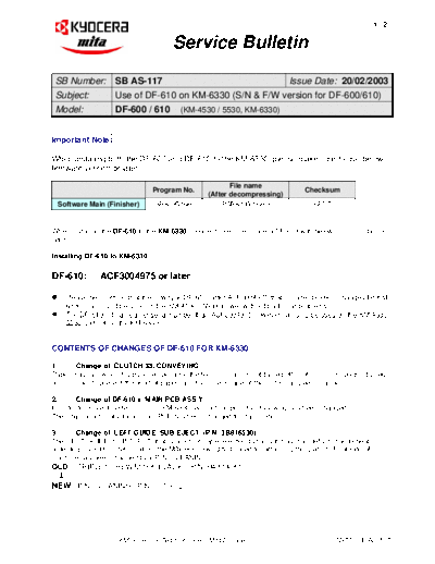 Kyocera AS-117  Kyocera Printer _OPTIONS DF-600 SERVICEBULLETIN AS-117.pdf