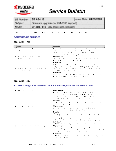Kyocera AS-118  Kyocera Printer _OPTIONS DF-600 SERVICEBULLETIN AS-118.pdf