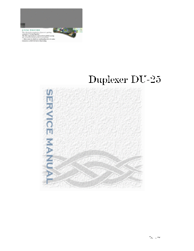 Kyocera DU25EC00  Kyocera Printer _OPTIONS DU-25 SERVICE_MANUAL DU25EC00.PDF