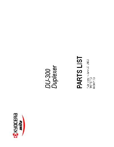 Kyocera DU300 PL UK  Kyocera Printer _OPTIONS DU-300 PARTSLIST DU300_PL_UK.PDF