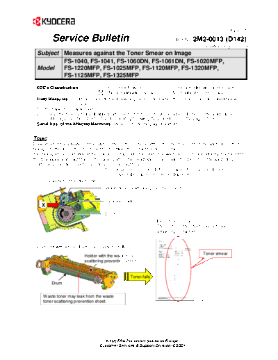 Kyocera SB-2M2-0013-D142  Kyocera Printer FS-1020-1120-1025-1125MFP SERVICEBULLETIN SB-2M2-0013-D142.pdf