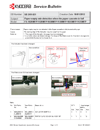 Kyocera 2H9-021  Kyocera Printer FS-1028-1128MFP SERVICEBULLETINS 2H9-021.pdf